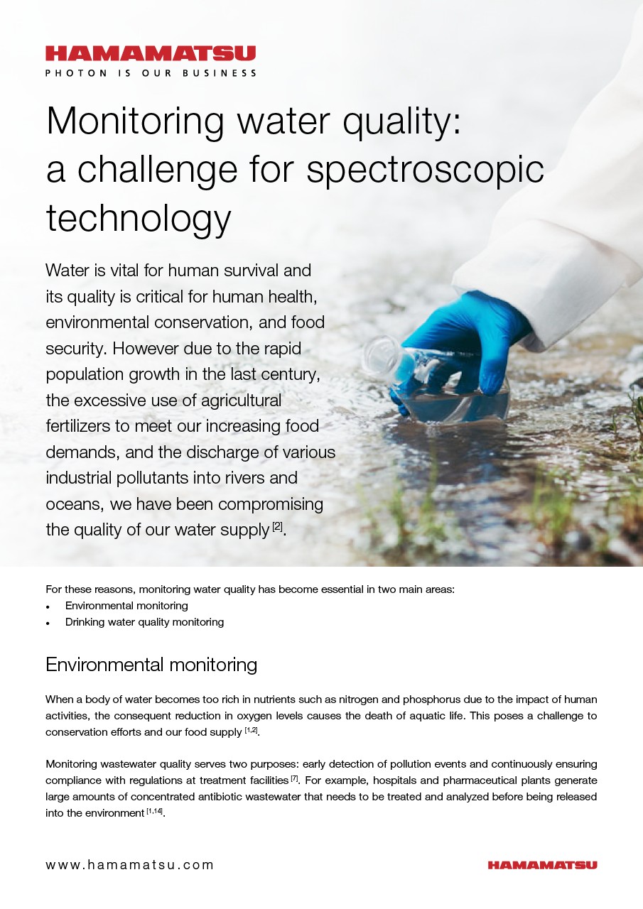 Monitoring water quality: a challenge for spectroscopic technology