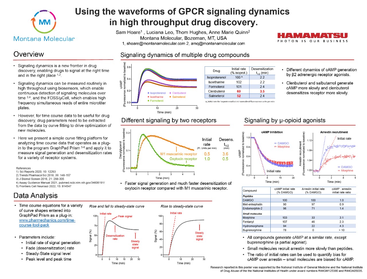 Using the waveforms of GPCR signaling dynamics in high throughput drug discovery
