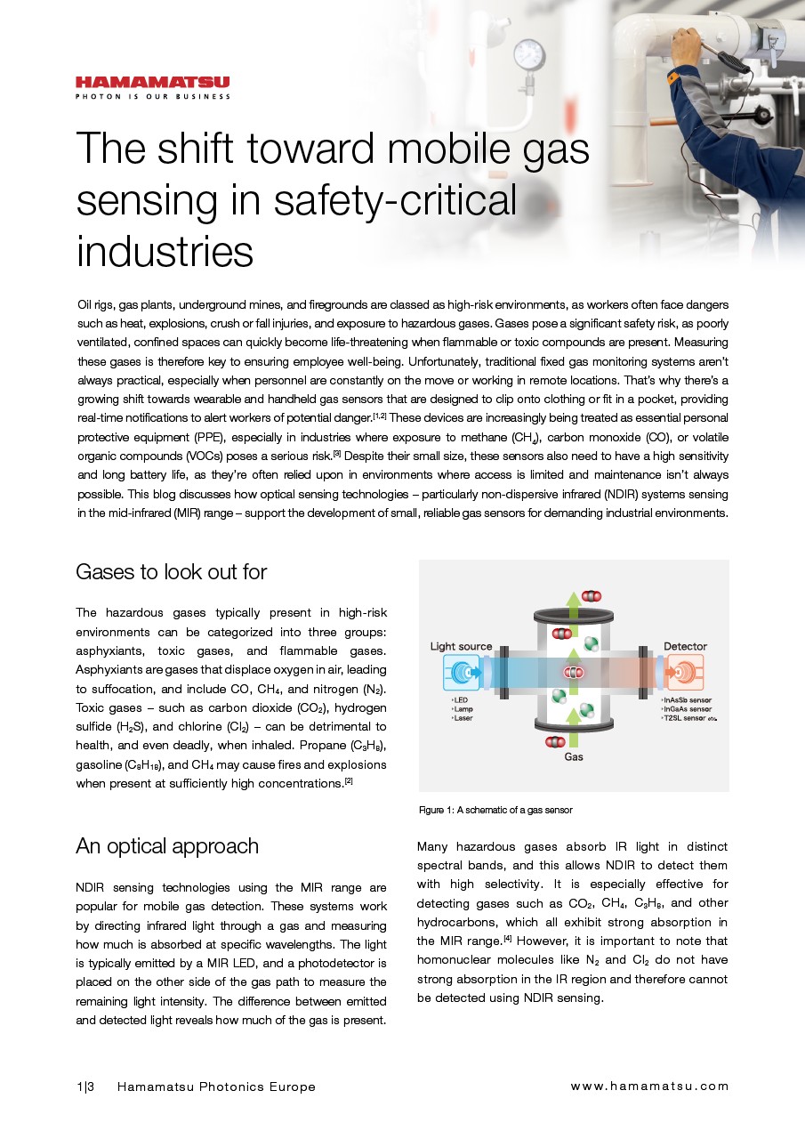 The shift toward mobile gas sensing in safety-critical industries