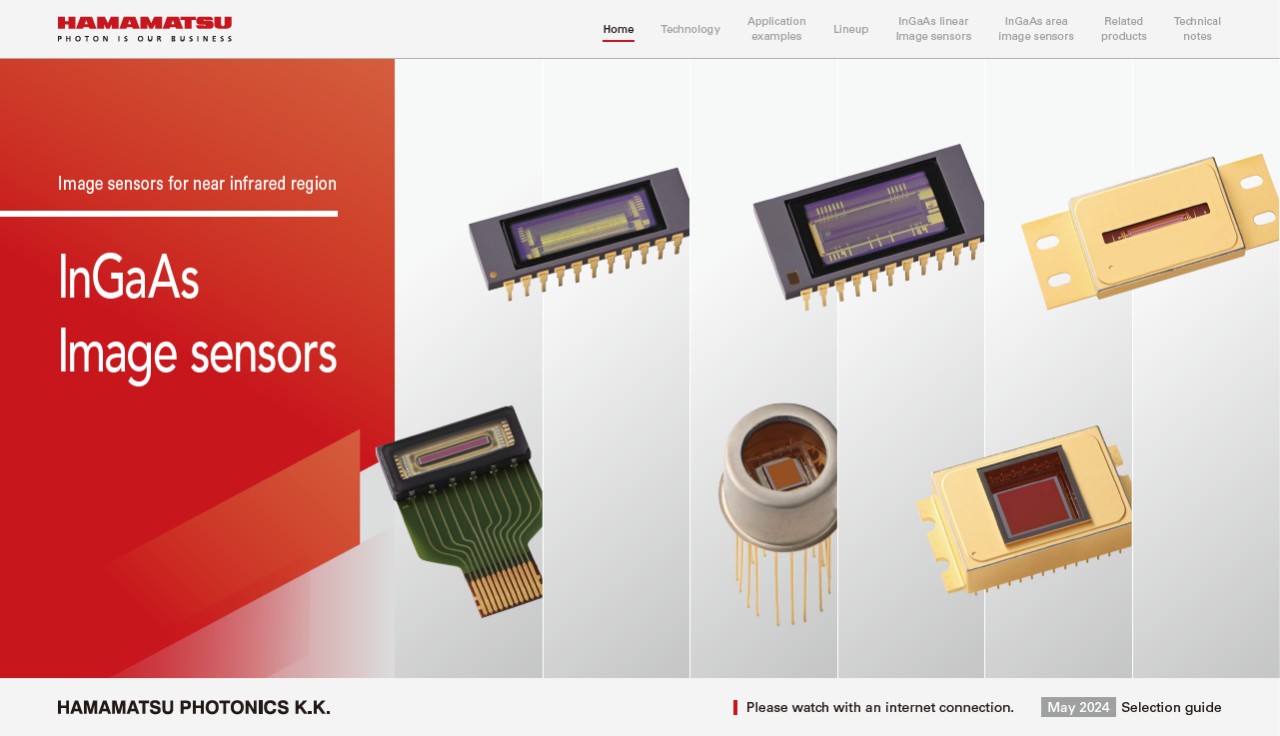 Selection guide / InGaAs image sensor