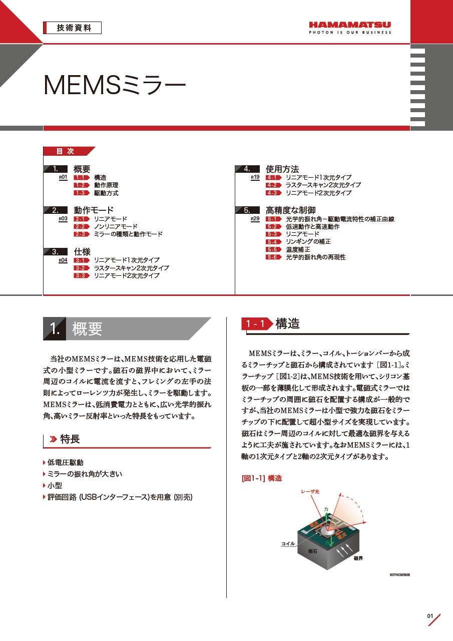 技術資料／MEMSミラー