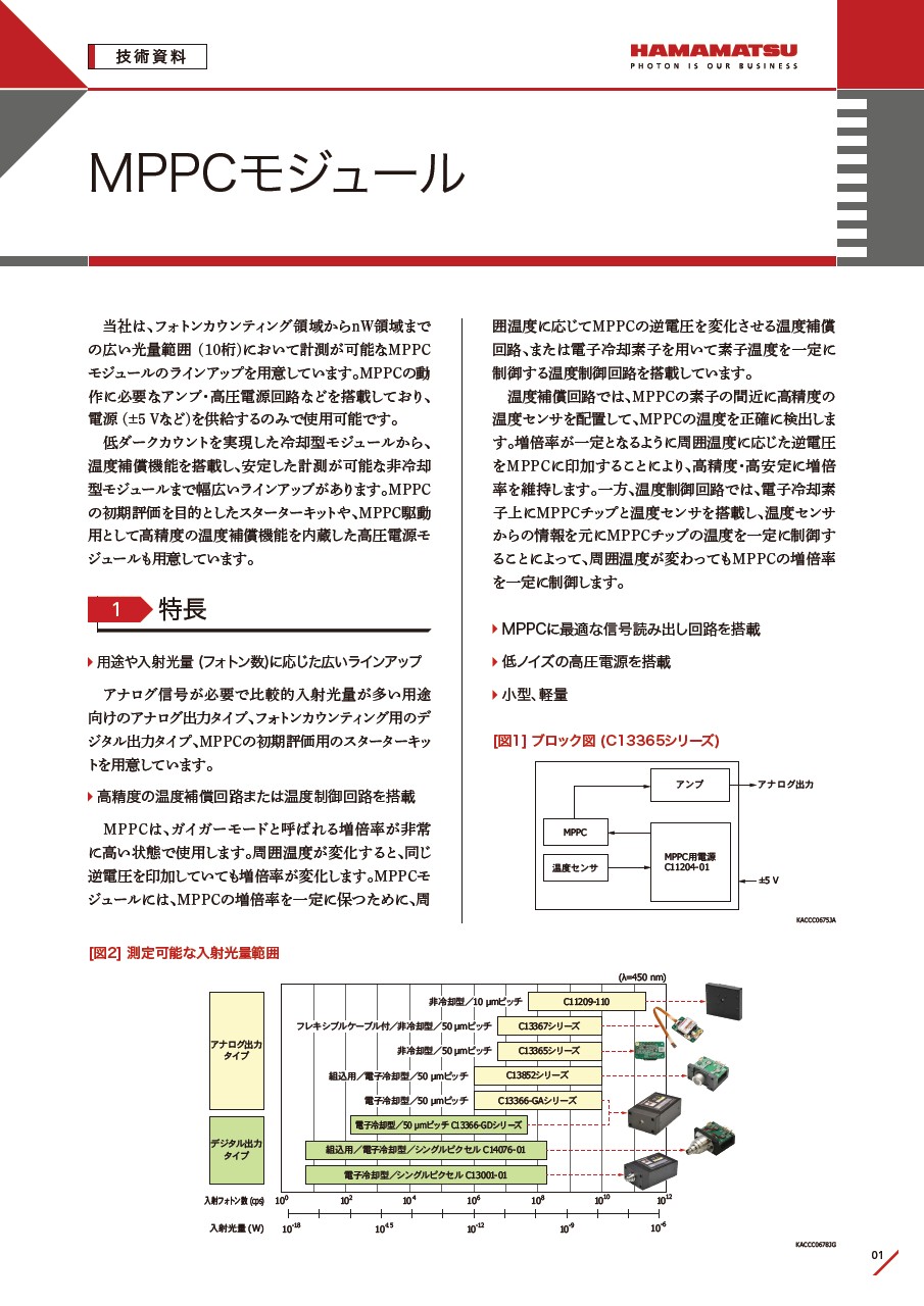 技術資料 / MPPCモジュール
