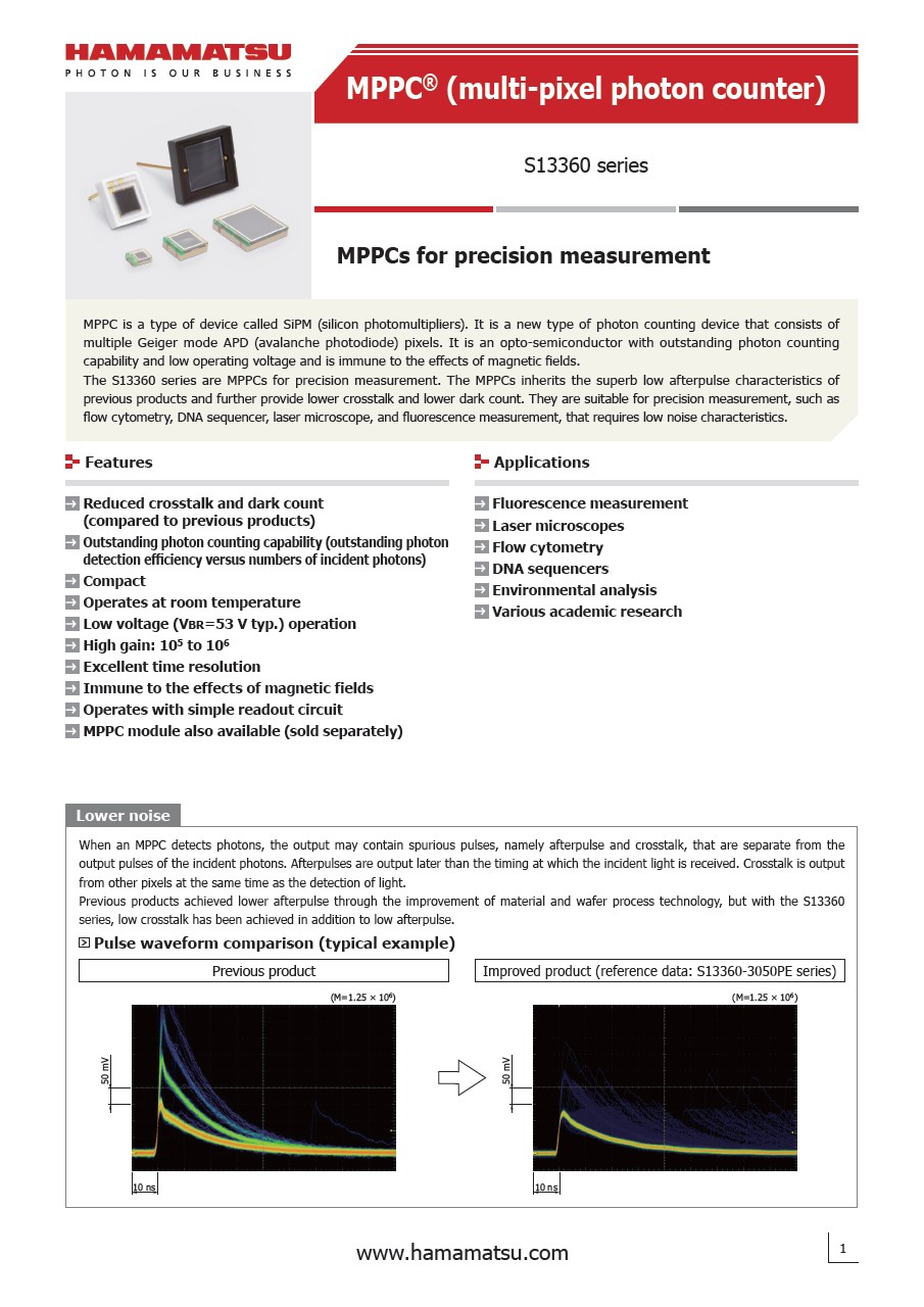 MPPC (Multi-Pixel Photon Counter) S13360 series