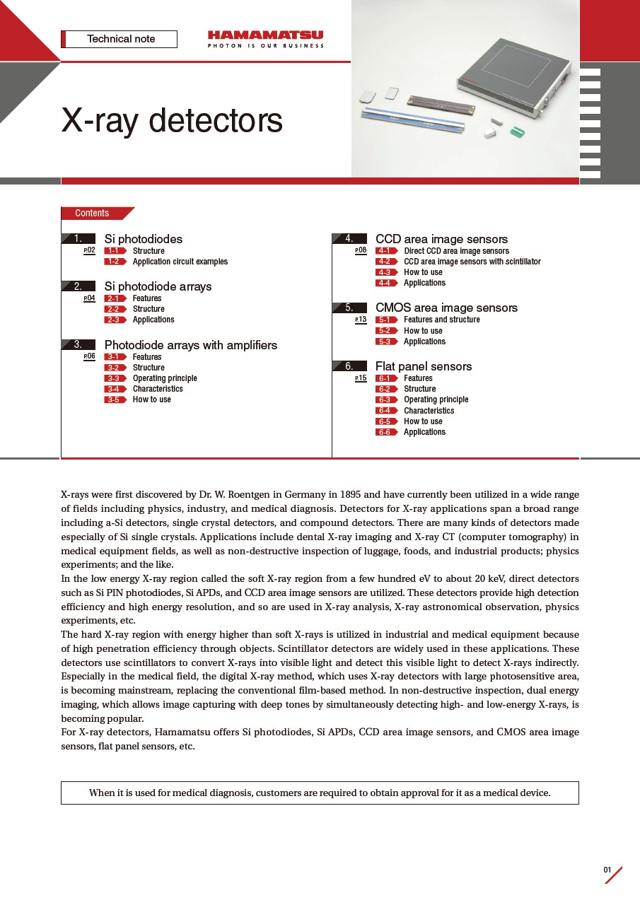 Technical note / X-ray detectors