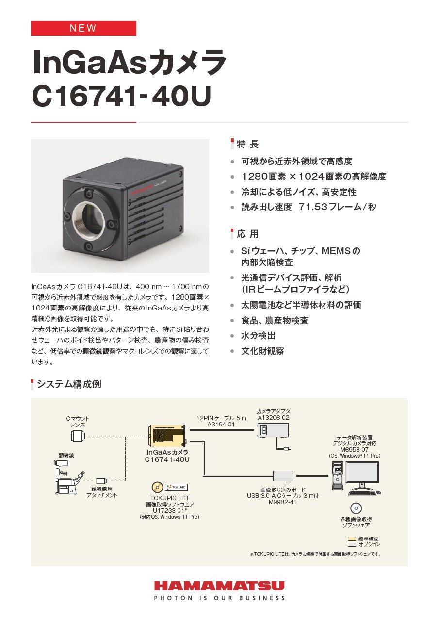 lnGaAsカメラ C16741-40U