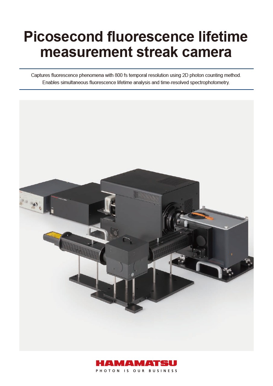 Picosecond fluorescence lifetime measurement streak camera