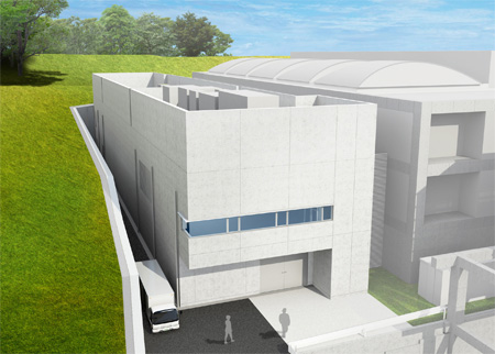 Laser irradiation facility (exterior rendering)