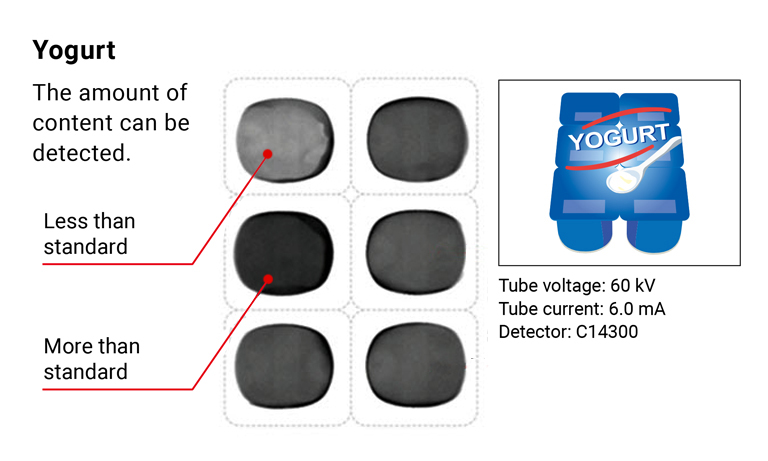 Yogurt C14300 line scan camera image
