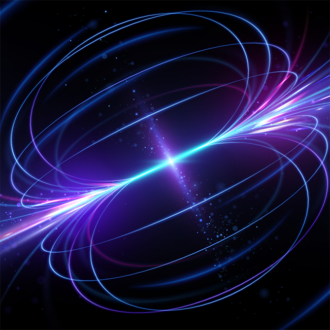 Magnetic field light effect with sparks