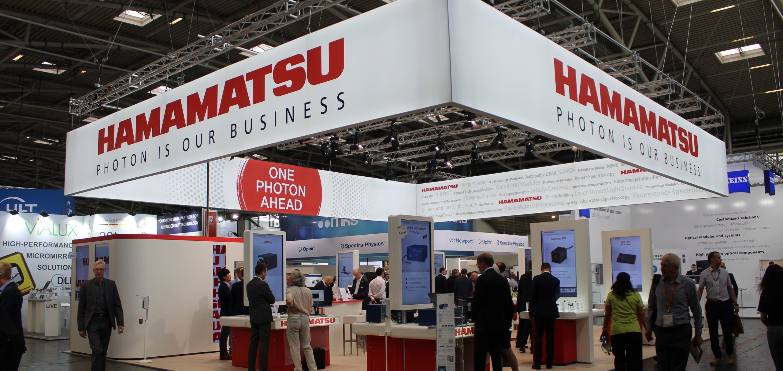 Hamamatsu Photonics' booth at Laser World of Photonics 2023 in Munich, Germany