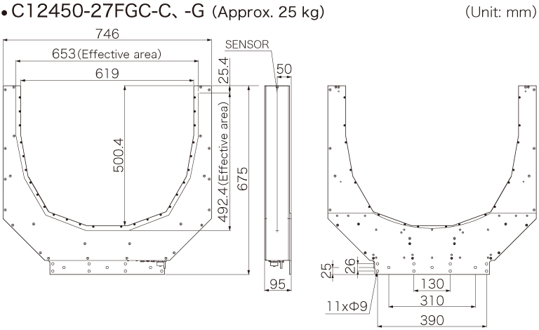 c12450-27fgc dimensional outline