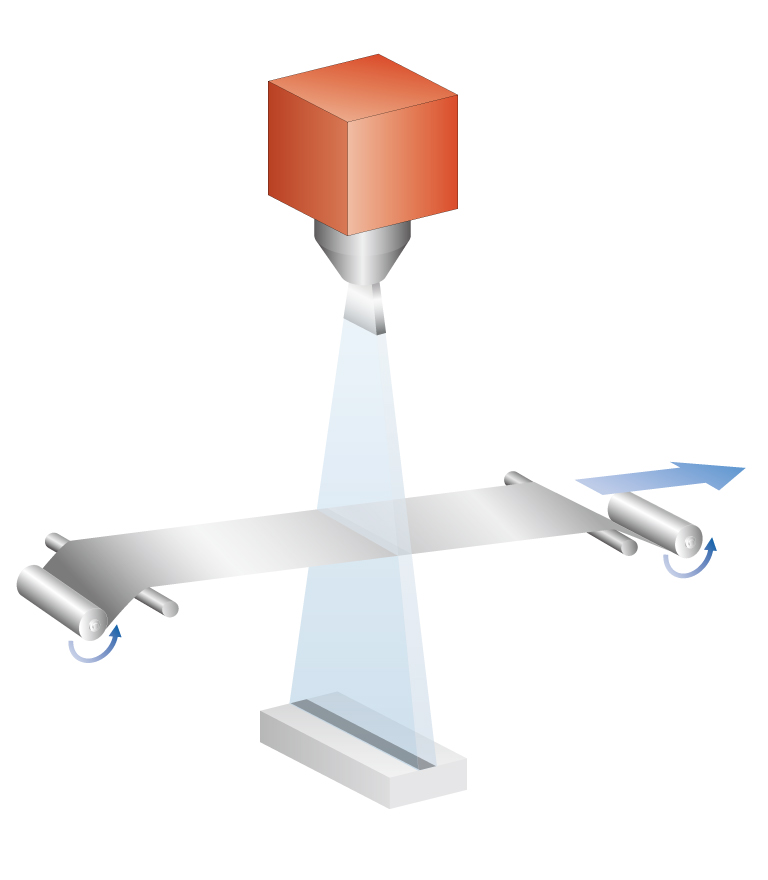 Operating principle of X-ray line scan camera