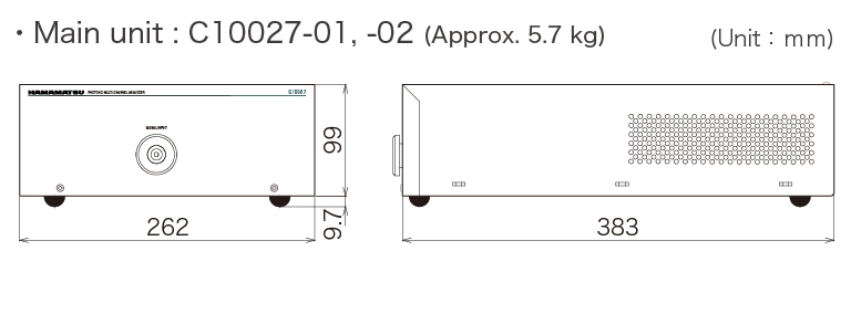 c10027-01,-02 dimensional outline
