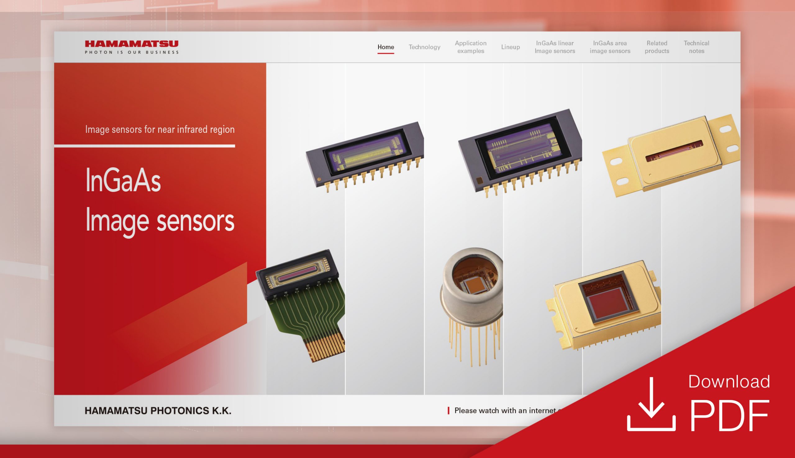 InGaAs Image Sensors Selection Guide