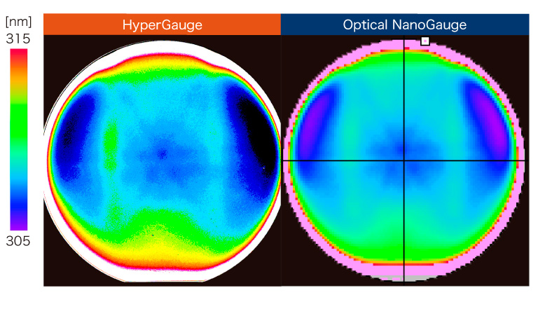 Large non-uniformity: SiO2 300 nm