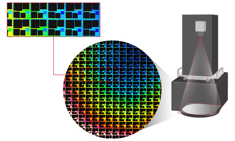 Snapshot of in-plane thickness distribution