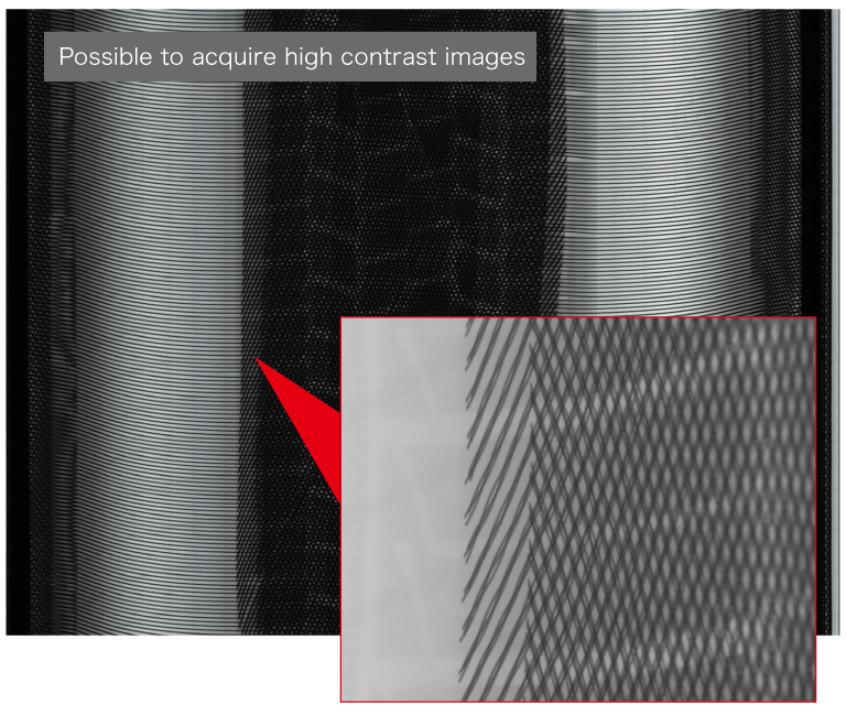 sample image of C-shaped X-ray line scan camera