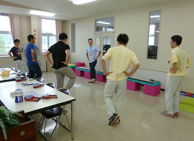 体力測定の様子