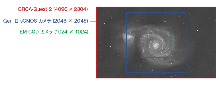 ORCA-Quest 2 画素数比較