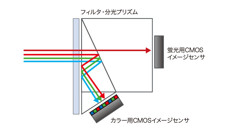 CMOSセンサ2基の新機構 イメージ図