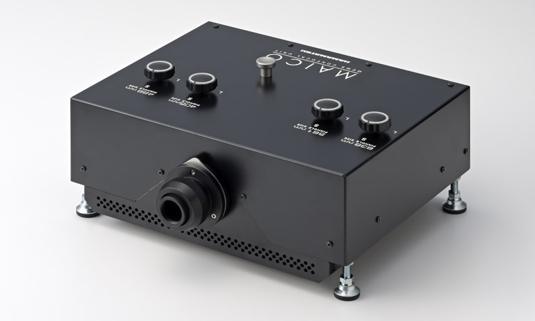 励起光スポットによる焦点面の平面走査の概念図