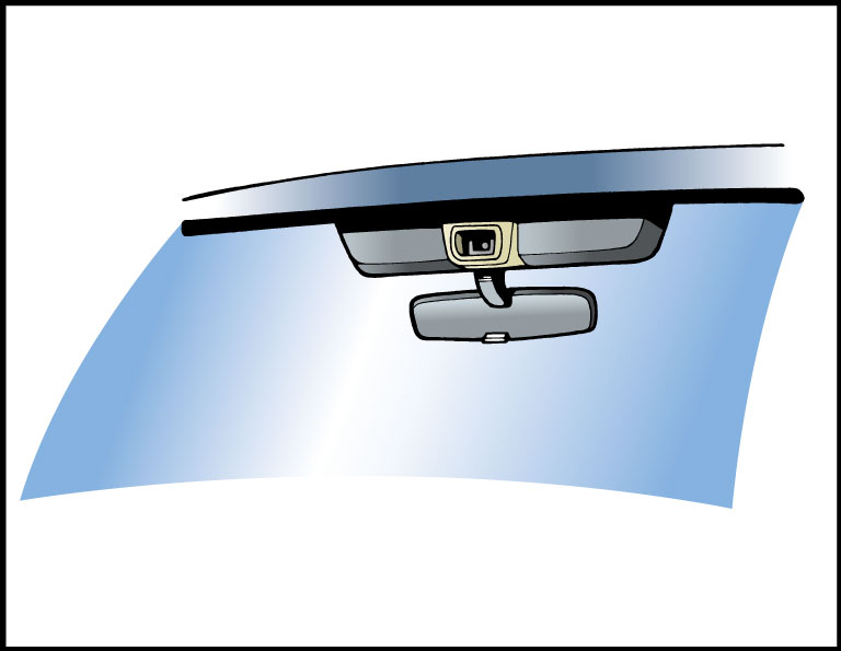 運転支援システム カメラユニット　イラスト