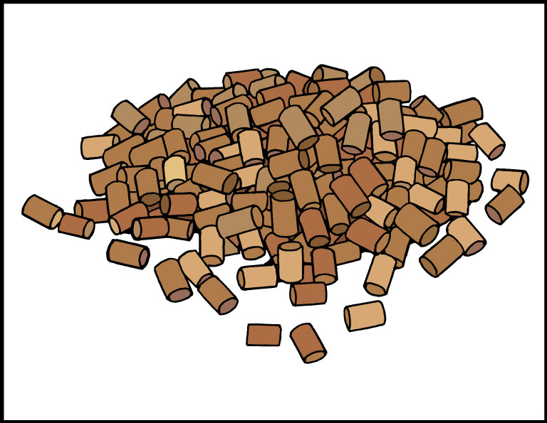 樹脂ペレット材料　イラスト