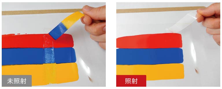 キュアリング：陰気の硬化（剥離テスト）