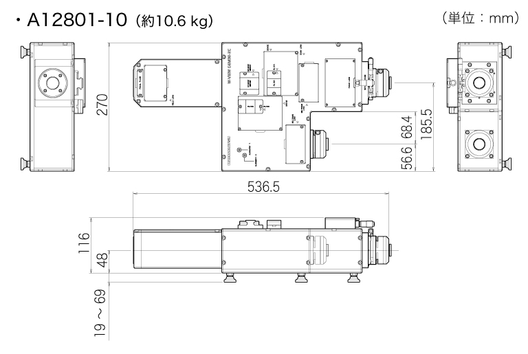 a12801-10 外形寸法図