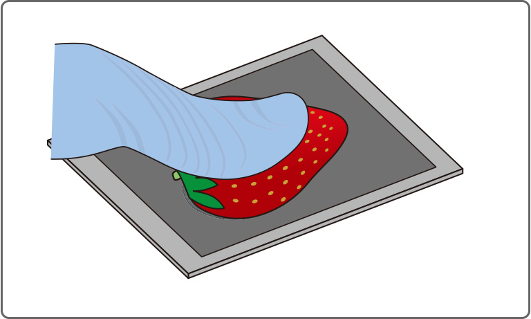 試料の押し付け