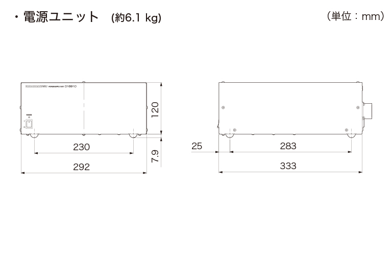 c16910 電源ユニット 外形寸法図
