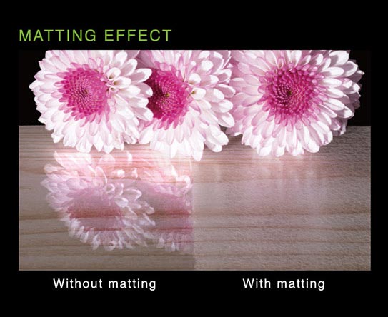 Surface modification/matting