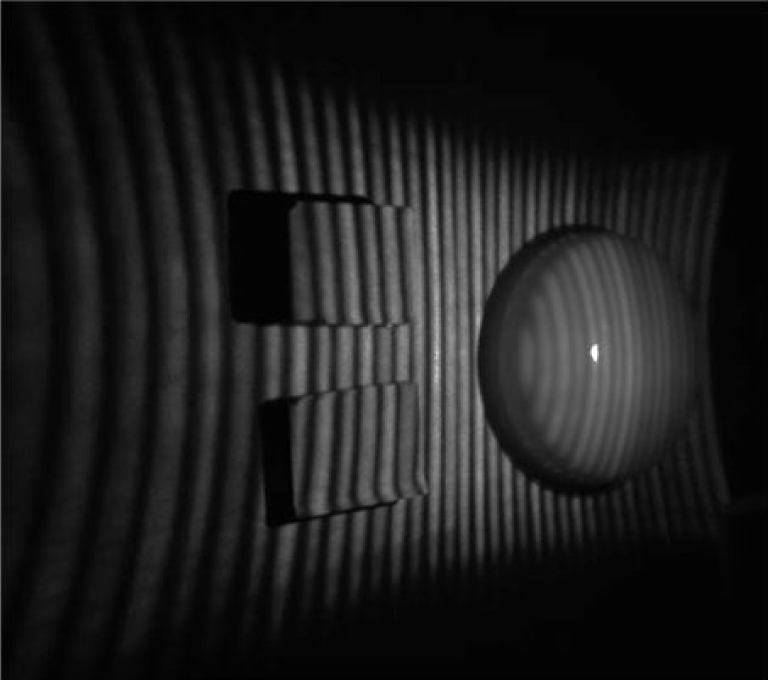 Fig. 17 Projection of 1D focusing fringe pattern