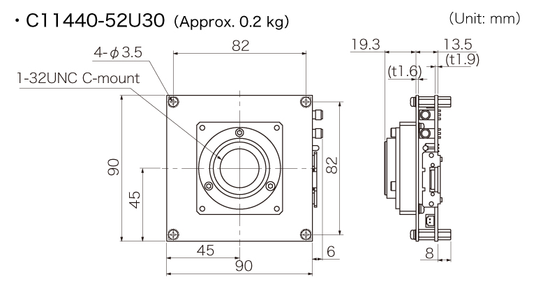 c11440-52u30 dimensional outline